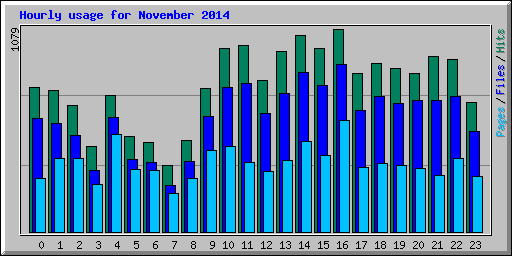 Hourly usage for November 2014
