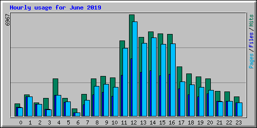 Hourly usage for June 2019