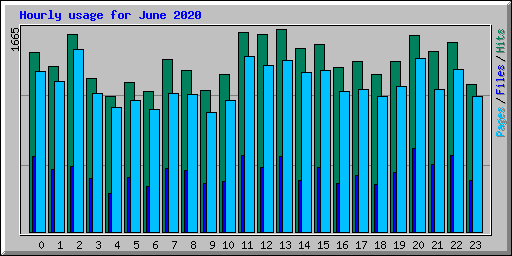 Hourly usage for June 2020