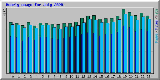 Hourly usage for July 2020