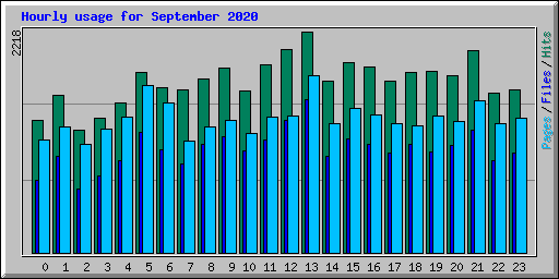 Hourly usage for September 2020