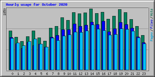 Hourly usage for October 2020