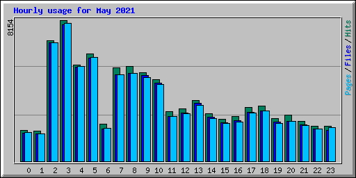 Hourly usage for May 2021