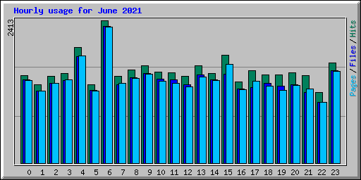 Hourly usage for June 2021