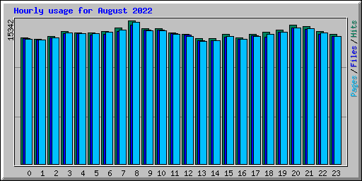 Hourly usage for August 2022