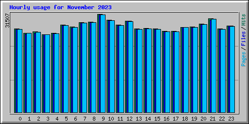 Hourly usage for November 2023