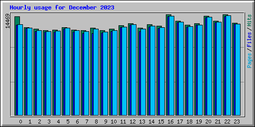 Hourly usage for December 2023