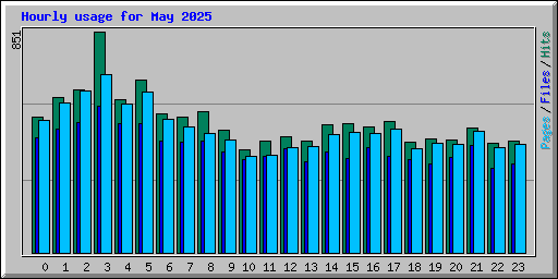 Hourly usage for May 2025