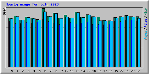 Hourly usage for July 2025