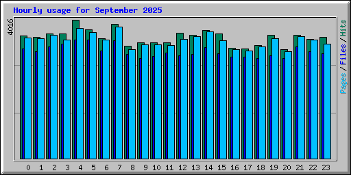 Hourly usage for September 2025