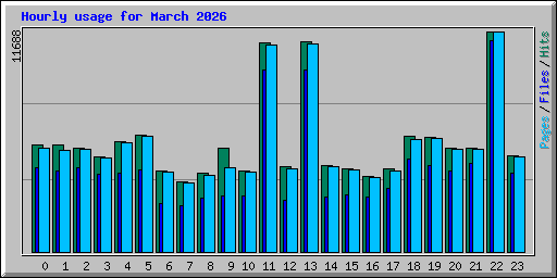 Hourly usage for March 2026